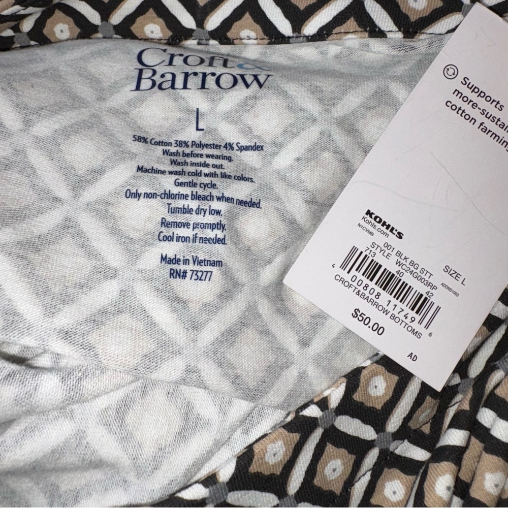 Croft & Barrow patterned Aline sundress size Large NWT - Picture 5 of 6